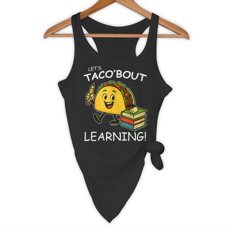 Let's Taco Bout Learning Back To School Teacher Kids Flowy Tank, novelty gifts, funny gifts Let's Taco Bout Learning Back To School Teacher Kids Flowy Tank, novelty gifts, funny gifts