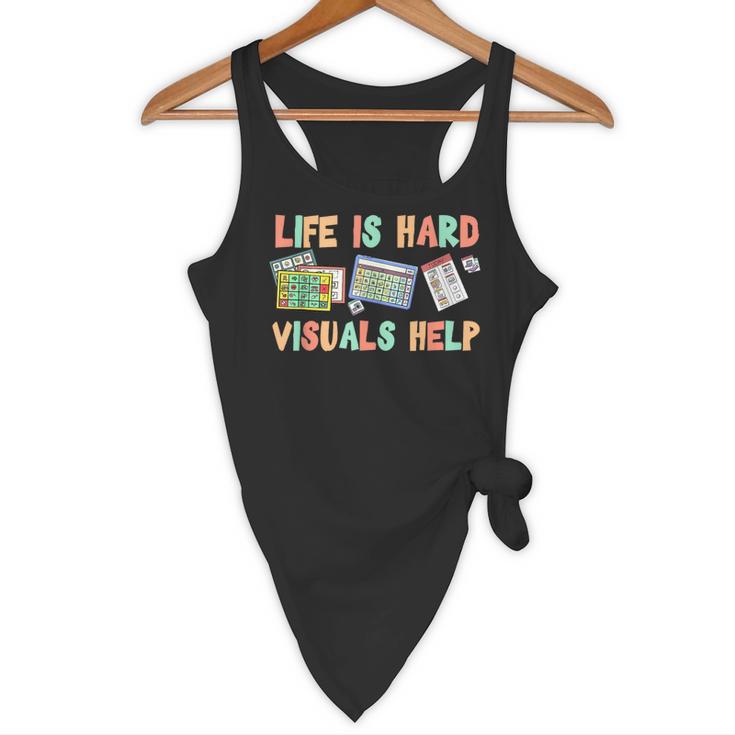 Life Is Hard Visuals Help Special Education SPED Teacher Flowy Tank, novelty gifts, funny gifts Life Is Hard Visuals Help Special Education SPED Teacher Flowy Tank, novelty gifts, funny gifts
