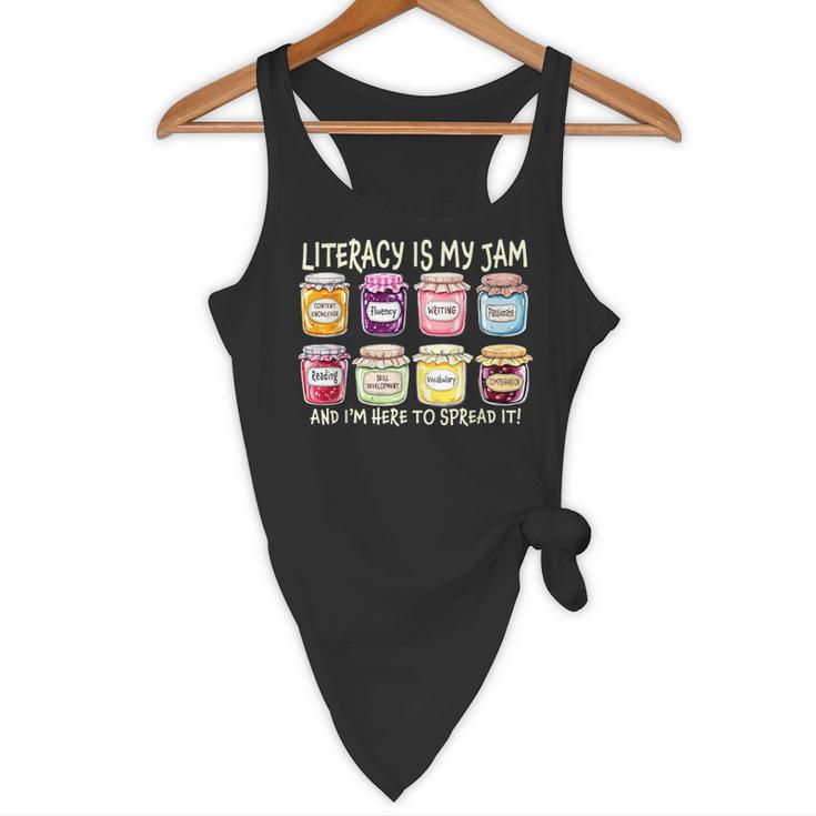 Literacy Is My Jam And I'm Here To Spread Literacy Teacher Flowy Tank, novelty gifts, funny gifts Literacy Is My Jam And I'm Here To Spread Literacy Teacher Flowy Tank, novelty gifts, funny gifts
