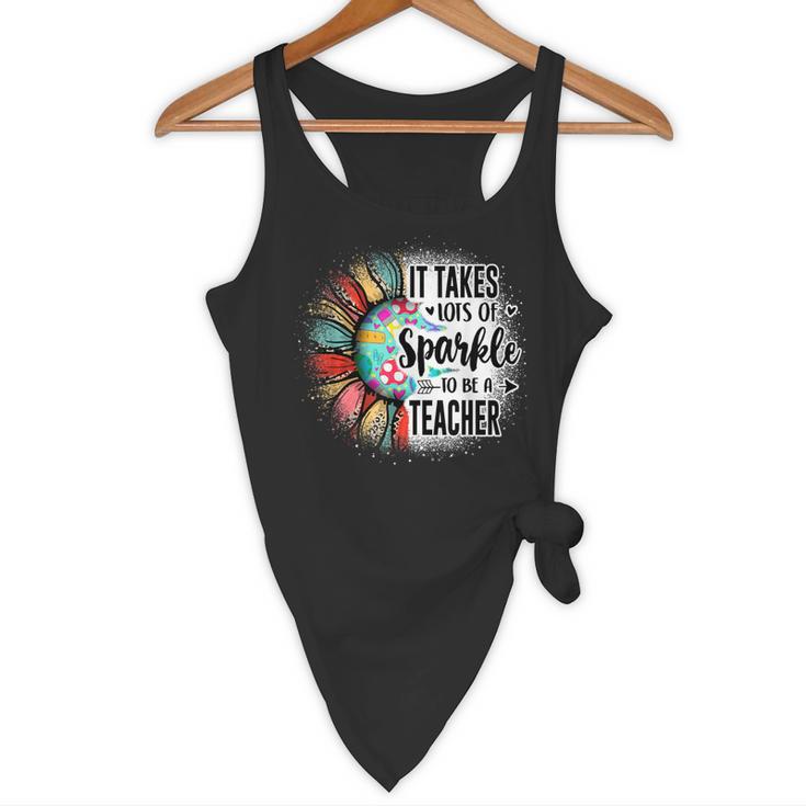 It Take Lots Of Sparkle To Be A Teacher With Sunflower Flowy Tank, novelty gifts, funny gifts It Take Lots Of Sparkle To Be A Teacher With Sunflower Flowy Tank, novelty gifts, funny gifts