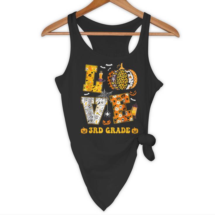 LOVE 3rd Grade Pumpkin Teacher Student Halloween Costume Flowy Tank, novelty gifts, funny gifts LOVE 3rd Grade Pumpkin Teacher Student Halloween Costume Flowy Tank, novelty gifts, funny gifts