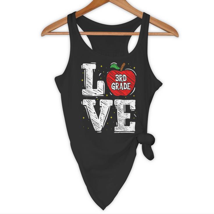 LOVE Apple 3rd Grade Teacher Student School Flowy Tank, novelty gifts, funny gifts LOVE Apple 3rd Grade Teacher Student School Flowy Tank, novelty gifts, funny gifts
