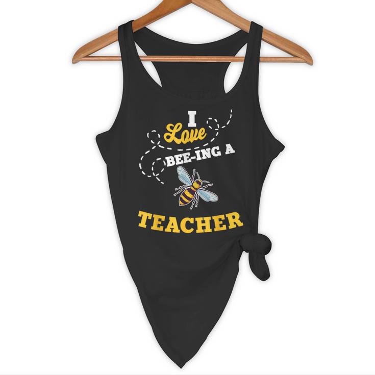 I Love Bee-Ing A Teacher Honey Bee Job Profession Flowy Tank, novelty gifts, funny gifts
