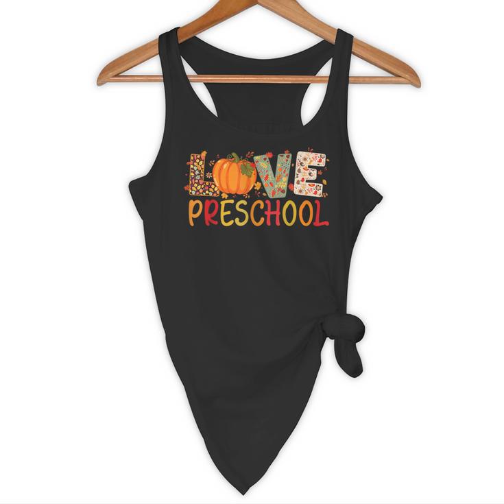 Love Preschool Happy Fall Thanksgiving Women Teacher Flowy Tank, novelty gifts, funny gifts Love Preschool Happy Fall Thanksgiving Women Teacher Flowy Tank, novelty gifts, funny gifts
