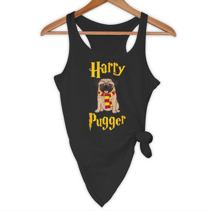 Lovely Harry Pugger Pug Flowy Tank, novelty gifts, funny gifts