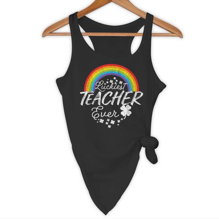 Luckiest Teacher Ever Rainbow- St Patricks Day Teacher Flowy Tank, novelty gifts, funny gifts Luckiest Teacher Ever Rainbow- St Patricks Day Teacher Flowy Tank, novelty gifts, funny gifts