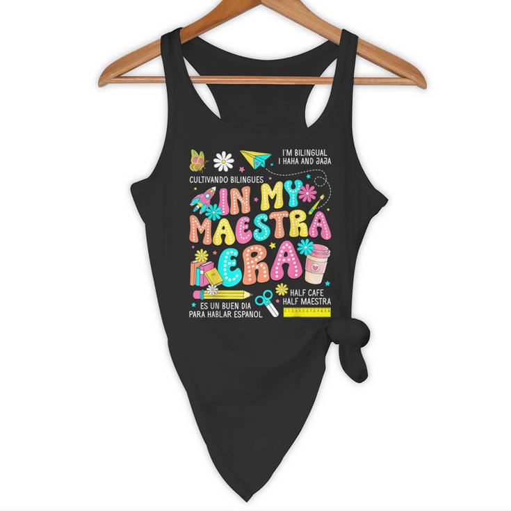 In My Maestra Era Spanish Bilingual Teacher Back To School Flowy Tank, novelty gifts, funny gifts