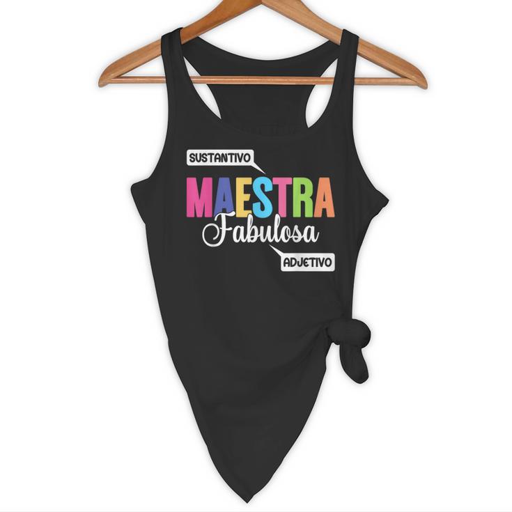 Maestra Fabulosa Bilingual Spanish Espanol Teacher School Flowy Tank, novelty gifts, funny gifts Maestra Fabulosa Bilingual Spanish Espanol Teacher School Flowy Tank, novelty gifts, funny gifts