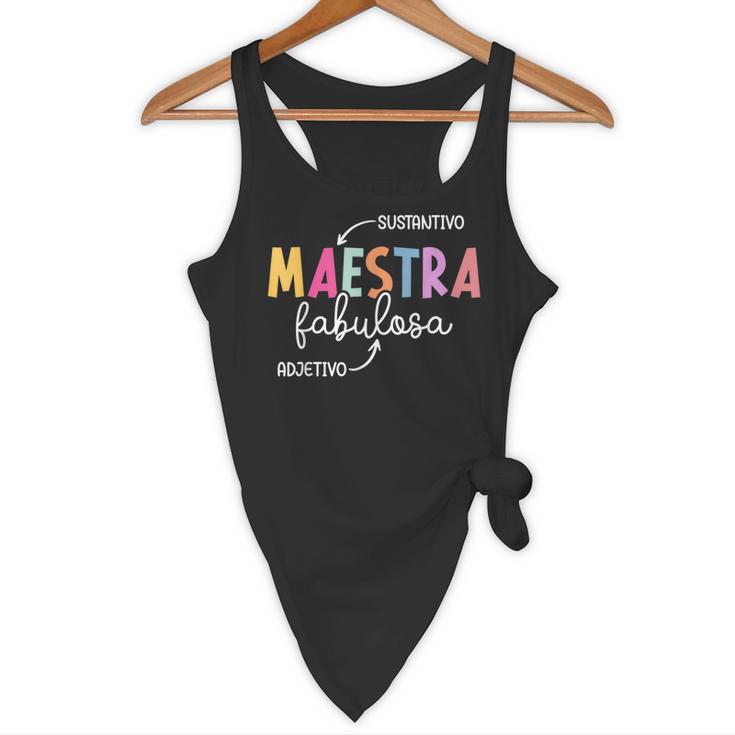 Maestra Fabulosa Maestra De EspañOl Spanish Teacher Flowy Tank, novelty gifts, funny gifts