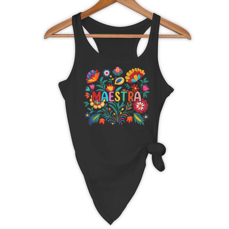 Maestra Flowers Spanish Teacher Cinco De Mayo Flowy Tank, novelty gifts, funny gifts Maestra Flowers Spanish Teacher Cinco De Mayo Flowy Tank, novelty gifts, funny gifts