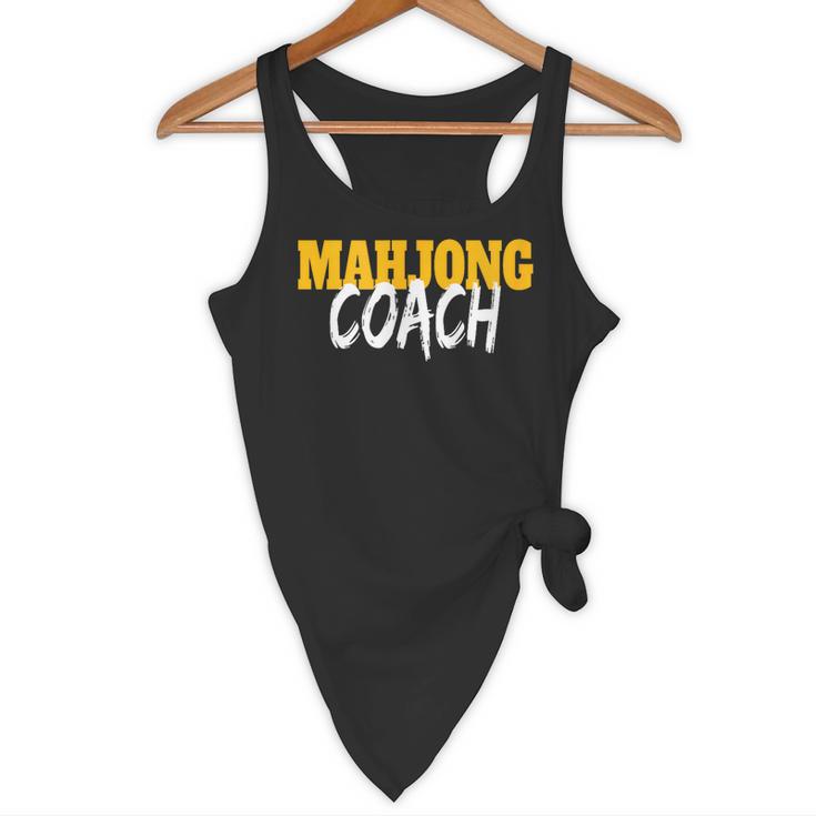 Mahjong Coach Coaching Trainer Teacher Flowy Tank, novelty gifts, funny gifts