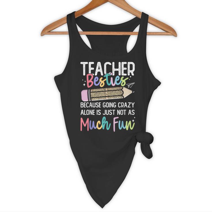 Matching Teachers Last Day Of School Teacher Besties Flowy Tank, novelty gifts, funny gifts