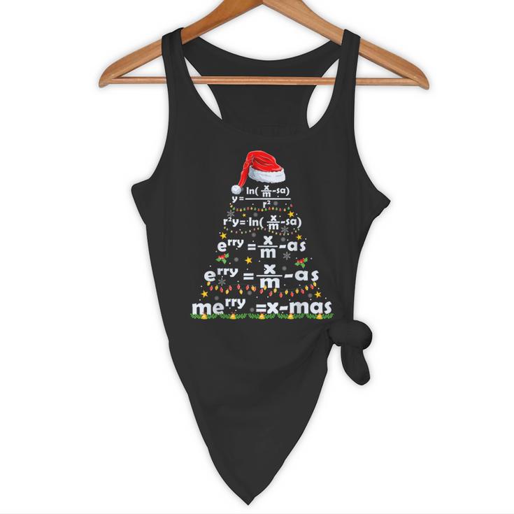 Math Equation Merry X-Mas Math Teacher Christmas Humor Men Women Kids Flowy Tank, novelty gifts, funny gifts