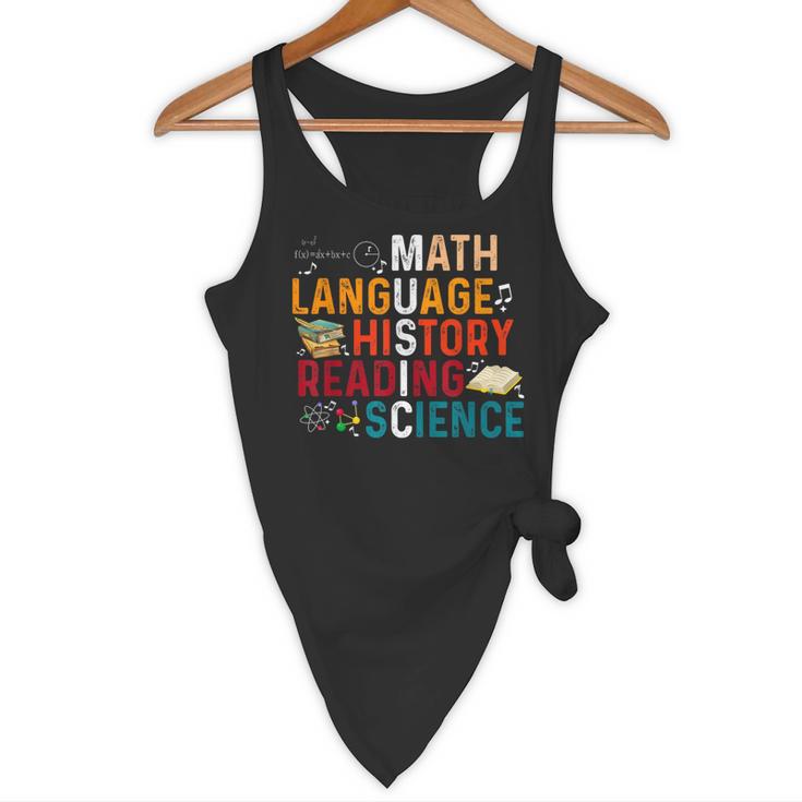 Math Language History Reading Science Music Teacher Flowy Tank, novelty gifts, funny gifts Math Language History Reading Science Music Teacher Flowy Tank, novelty gifts, funny gifts