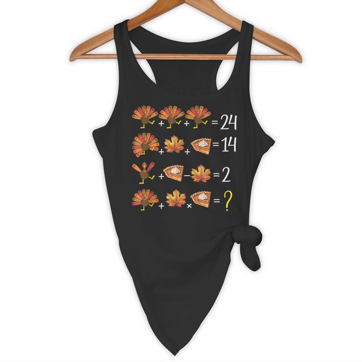 Math Number Thanksgiving Count Answer Pie Turkey Teacher Flowy Tank, novelty gifts, funny gifts Math Number Thanksgiving Count Answer Pie Turkey Teacher Flowy Tank, novelty gifts, funny gifts