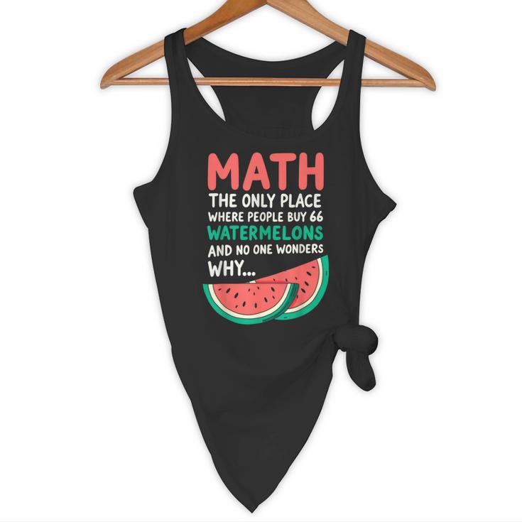 Math Only Place Where People Buy 66 Watermelons Teacher Joke Flowy Tank, novelty gifts, funny gifts