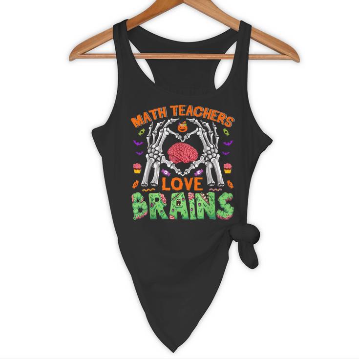 Math Teacher Love Brain Heart Skeleton Hand Zombie Halloween Flowy Tank, novelty gifts, funny gifts Math Teacher Love Brain Heart Skeleton Hand Zombie Halloween Flowy Tank, novelty gifts, funny gifts