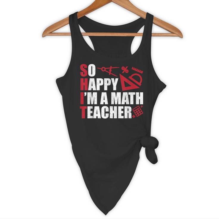 Math Teacher School So Happy I'm A Math Teacher Flowy Tank, novelty gifts, funny gifts Math Teacher School So Happy I'm A Math Teacher Flowy Tank, novelty gifts, funny gifts