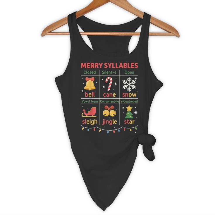 Merry Syllables Teacher Christmas Educational Kids Flowy Tank, novelty gifts, funny gifts Merry Syllables Teacher Christmas Educational Kids Flowy Tank, novelty gifts, funny gifts
