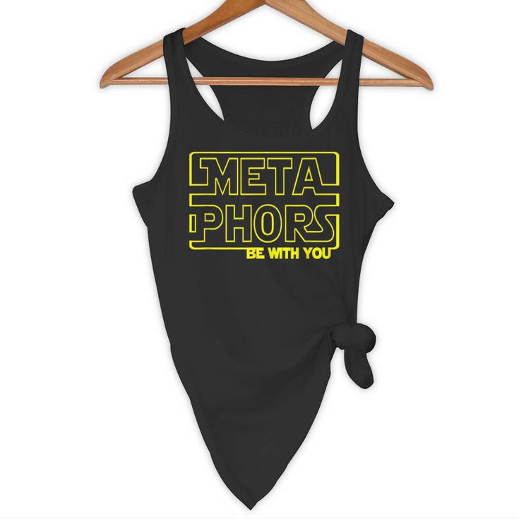 Metaphors Be With You English Teacher Shirts T-Shirt Flowy Tank, novelty gifts, funny gifts