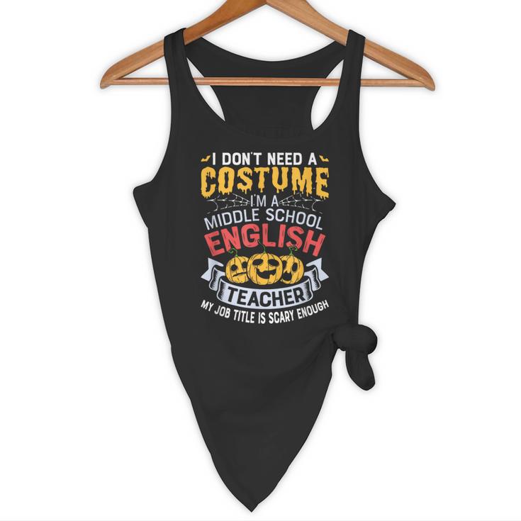 Middle School English Teacher Halloween Costume For Men Women Flowy Tank, novelty gifts, funny gifts