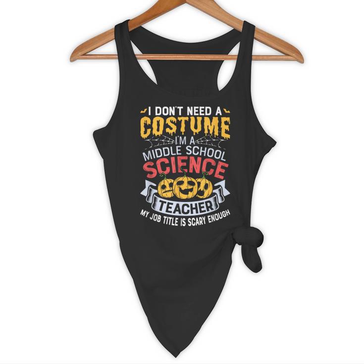 Middle School Science Teacher Halloween Costume For Men Women Flowy Tank, novelty gifts, funny gifts