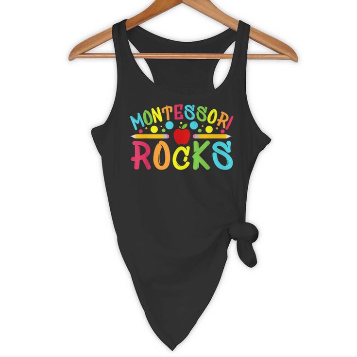 Montessori Rocks Montessori Teacher Back To School Flowy Tank, novelty gifts, funny gifts Montessori Rocks Montessori Teacher Back To School Flowy Tank, novelty gifts, funny gifts