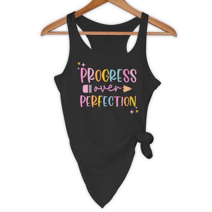 Motivational Progress Over Perfection Back To School Teacher Flowy Tank, novelty gifts, funny gifts Motivational Progress Over Perfection Back To School Teacher Flowy Tank, novelty gifts, funny gifts