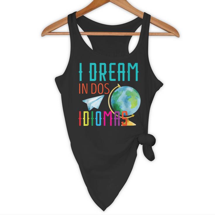 Multilingual Teacher In Dos Idiomas Linguist Language Flowy Tank, novelty gifts, funny gifts Multilingual Teacher In Dos Idiomas Linguist Language Flowy Tank, novelty gifts, funny gifts