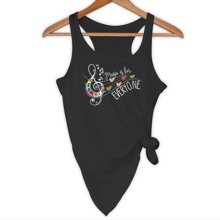 Music Is For Everyone Music Teacher Flowy Tank, novelty gifts, funny gifts Music Is For Everyone Music Teacher Flowy Tank, novelty gifts, funny gifts