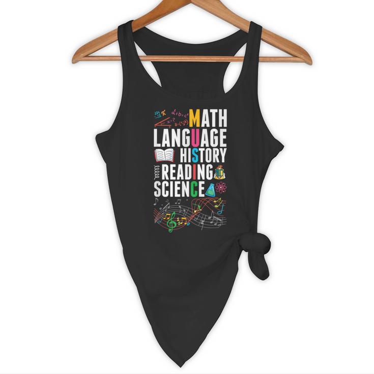 Music Teacher Music Math Language History Reading Science Flowy Tank, novelty gifts, funny gifts Music Teacher Music Math Language History Reading Science Flowy Tank, novelty gifts, funny gifts