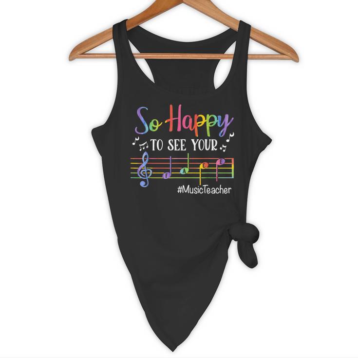 Music Teacher So Happy To See Your Face Back To School Flowy Tank, novelty gifts, funny gifts Music Teacher So Happy To See Your Face Back To School Flowy Tank, novelty gifts, funny gifts