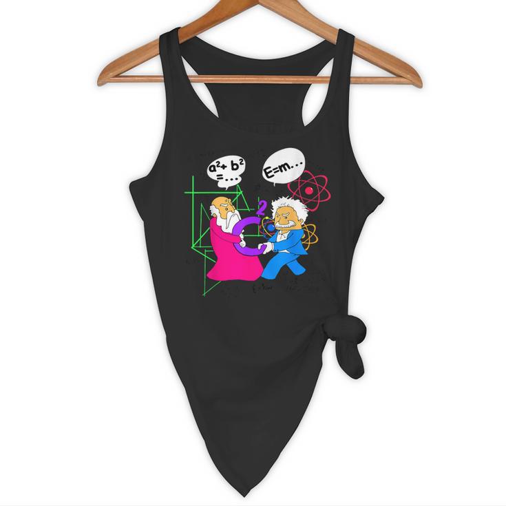 Nerdy Pythagoras Fighting Over C Squared Math Teacher Flowy Tank, novelty gifts, funny gifts