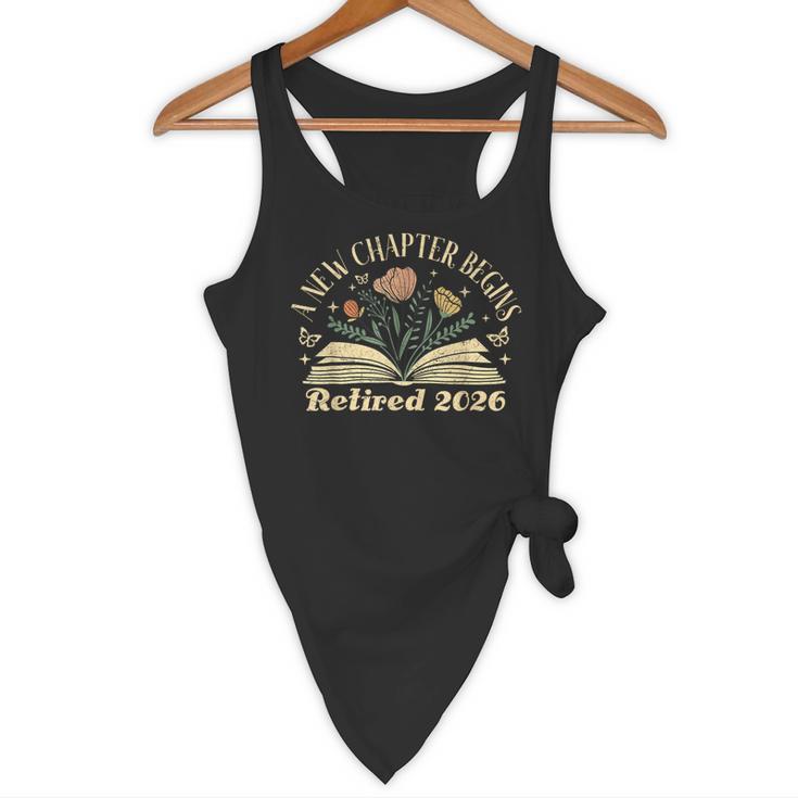 A New Chapter Begins Retired 2026 Teacher Retirement Flowy Tank, novelty gifts, funny gifts