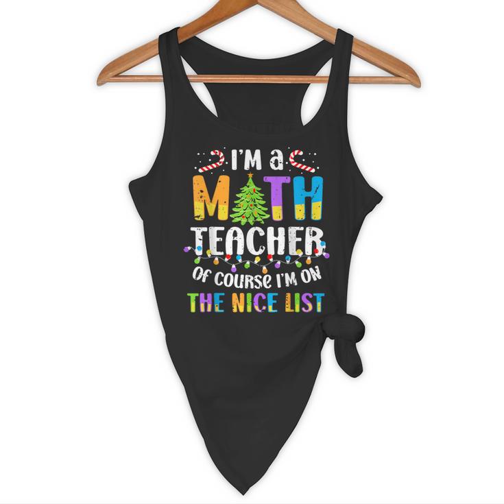 On The Nice List Christmas Math Teacher Women Men Flowy Tank, novelty gifts, funny gifts On The Nice List Christmas Math Teacher Women Men Flowy Tank, novelty gifts, funny gifts