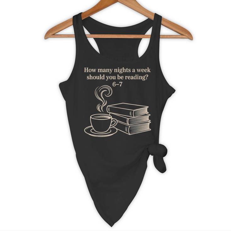 How Many Nights A Week Should You Be Reading 6-7 Teacher Fun Flowy Tank, novelty gifts, funny gifts How Many Nights A Week Should You Be Reading 6-7 Teacher Fun Flowy Tank, novelty gifts, funny gifts
