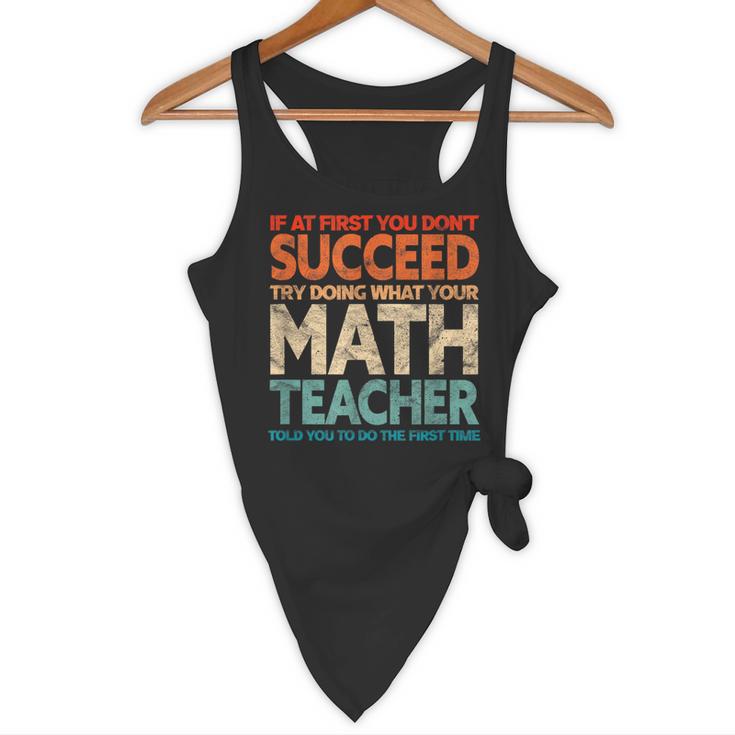 If You Have No Success At First Try It With a Fun Maths Teacher Flowy Tank, novelty gifts, funny gifts If You Have No Success At First Try It With a Fun Maths Teacher Flowy Tank, novelty gifts, funny gifts