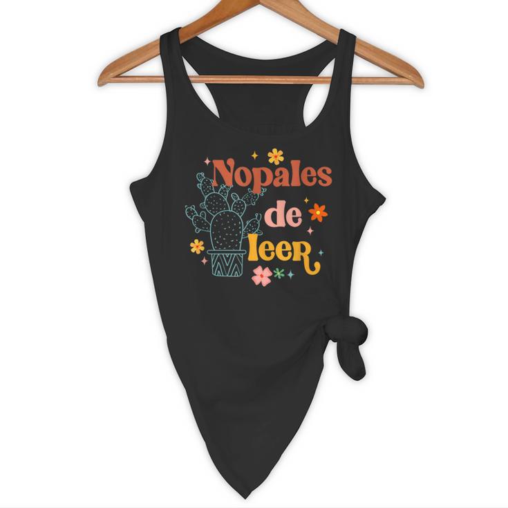 Nopales De Leer Spanish Teacher Maestra Cactus Bilingual Flowy Tank, novelty gifts, funny gifts Nopales De Leer Spanish Teacher Maestra Cactus Bilingual Flowy Tank, novelty gifts, funny gifts