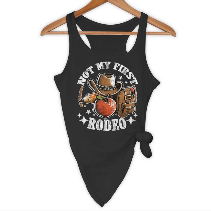 Not My First Rodeo Back To School Teacher Flowy Tank, novelty gifts, funny gifts