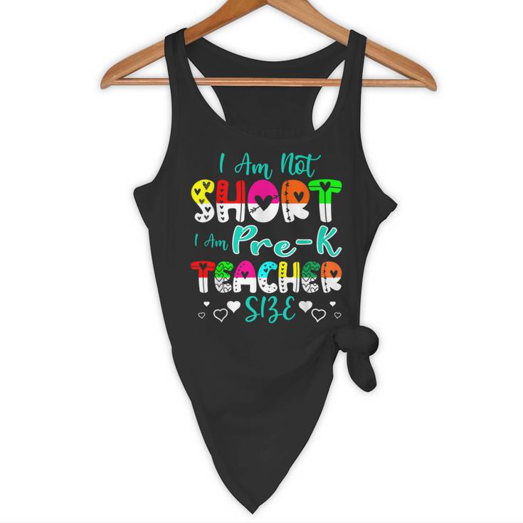 I Am Not Short I Am Pre-K Teacher Size Teacher For Men Women Kids Flowy Tank, novelty gifts, funny gifts I Am Not Short I Am Pre-K Teacher Size Teacher For Men Women Kids Flowy Tank, novelty gifts, funny gifts