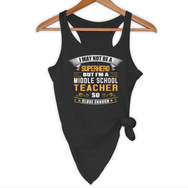Not Superhero But Middle School Teacher For Men Women Flowy Tank, novelty gifts, funny gifts Not Superhero But Middle School Teacher For Men Women Flowy Tank, novelty gifts, funny gifts