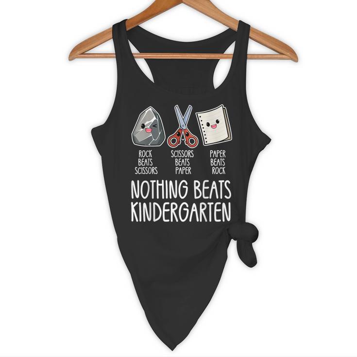 Nothing Beats Kindergarten Back To School Kid Teacher Flowy Tank, novelty gifts, funny gifts