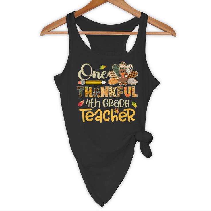 One Thankful 4th Grade Teacher Turkey Leopard Thanksgiving Flowy Tank, novelty gifts, funny gifts One Thankful 4th Grade Teacher Turkey Leopard Thanksgiving Flowy Tank, novelty gifts, funny gifts