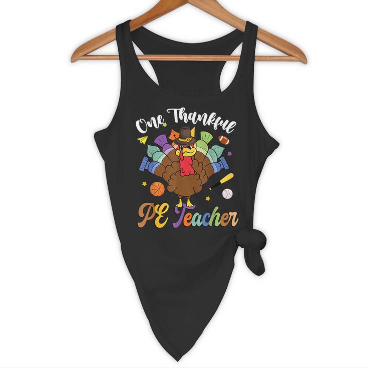 One Thankful PE Teacher Turkey Thanksgiving -Adults & Kids Classic Fit Polyester 100 Short Sleeve Flowy Tank, novelty gifts, funny gifts One Thankful PE Teacher Turkey Thanksgiving -Adults & Kids Classic Fit Polyester 100 Short Sleeve Flowy Tank, novelty gifts, funny gifts