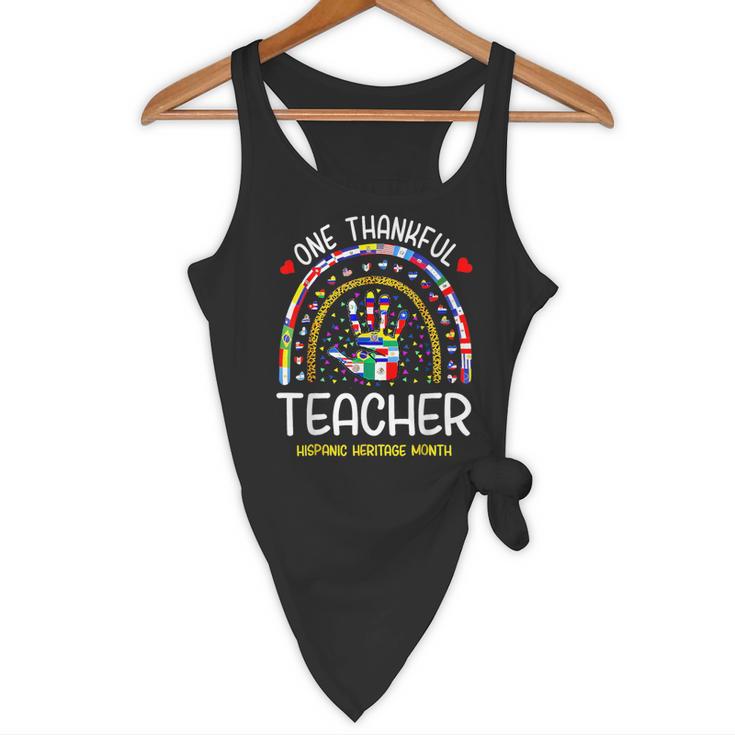 One Thankful Teacher Hispanic Heritage Month Countries Flags Flowy Tank, novelty gifts, funny gifts One Thankful Teacher Hispanic Heritage Month Countries Flags Flowy Tank, novelty gifts, funny gifts
