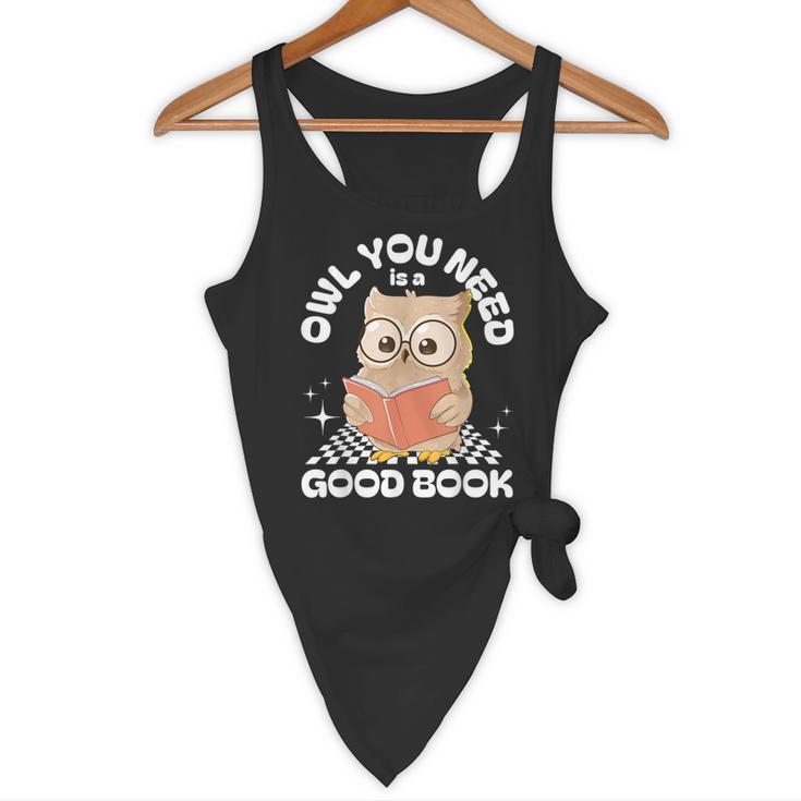 Owl You Need Is A Good Book Teacher Librarian Reading Flowy Tank, novelty gifts, funny gifts Owl You Need Is A Good Book Teacher Librarian Reading Flowy Tank, novelty gifts, funny gifts