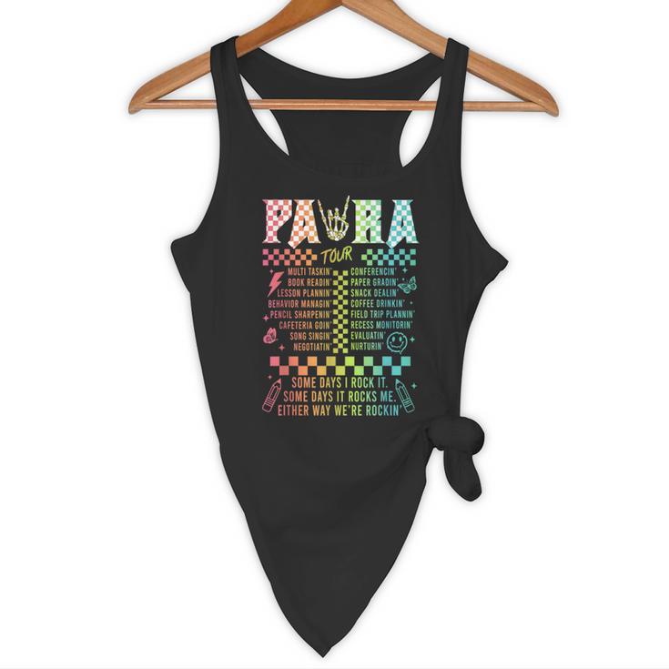 Para Tour Paraprofessional Squad Rock Teacher Back To School Flowy Tank, novelty gifts, funny gifts Para Tour Paraprofessional Squad Rock Teacher Back To School Flowy Tank, novelty gifts, funny gifts