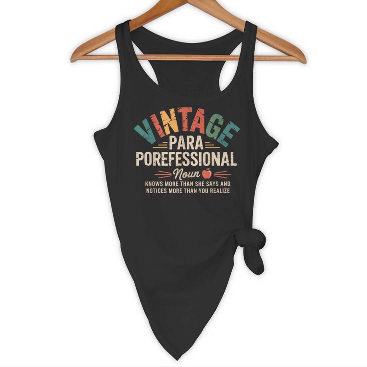 Paraprofessional Vintage Para Teacher 60s 70s 80s Flowy Tank, novelty gifts, funny gifts Paraprofessional Vintage Para Teacher 60s 70s 80s Flowy Tank, novelty gifts, funny gifts