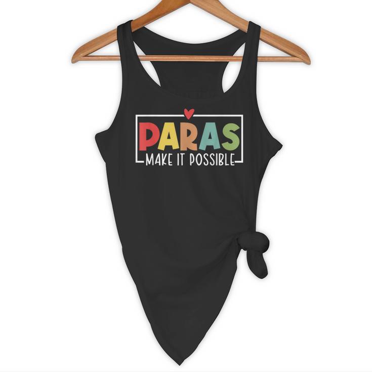 Paras Make It Possible Teacher Paraprofessional Paraeducator Flowy Tank, novelty gifts, funny gifts Paras Make It Possible Teacher Paraprofessional Paraeducator Flowy Tank, novelty gifts, funny gifts
