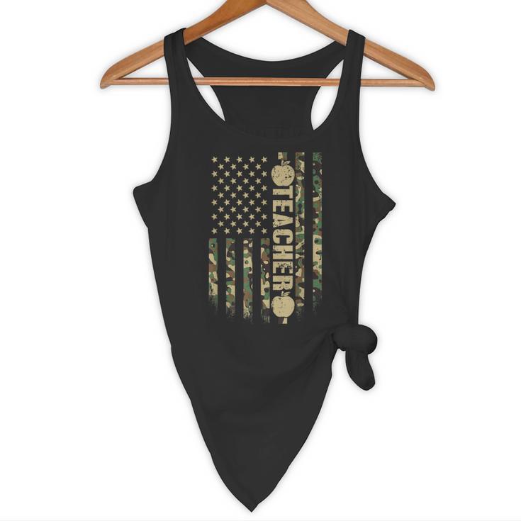 Patriotic Teacher American Flag Camouflage 4th Of July Camo Flowy Tank, novelty gifts, funny gifts Patriotic Teacher American Flag Camouflage 4th Of July Camo Flowy Tank, novelty gifts, funny gifts